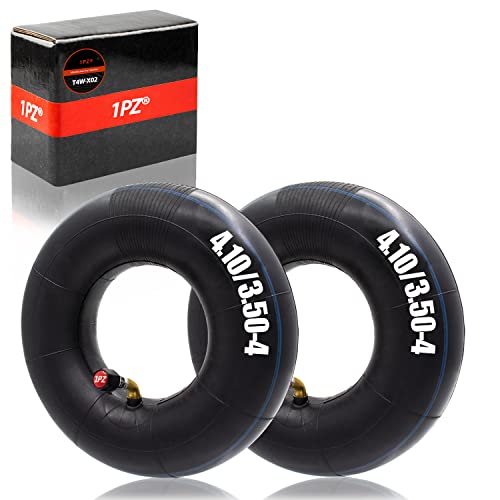 1PZ T4W-X02 2x Cámaras de aire 4.10/3.50-4 para ruedas de Carretilla Carro de jardín Tractor Cortacésped Mini Quad, Para Neumatico 3.50-4 4.10-4