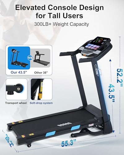 Image of BORGUSI Auto Incline Treadmill - 3.5HP Folding Treadmills with 15% Auto Incline Running Machine for Home, 320 LBS Capacity, 10 MPH Speed, 36 Preset Programs, Bluetooth App, Upgrade LCD Panel