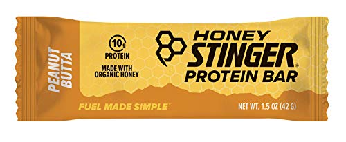 Honey Stinger Protein Bar, Peanut Butta, Sports Nutrition, 1.5 Ounce (Pack of 15)