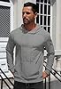 AIYINO Mens Long Sleeve Classic Plain Pullover Hooded Sweatshirt Hoodie Sweater 2XL Light Grey #1