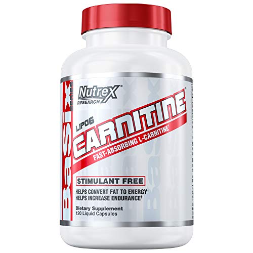 Nutrex Research Lipo-6 Premium L Carnitine, Boost Metabolism, Increase Memory & Focus, Antioxidants - 120 Liquid Capsules