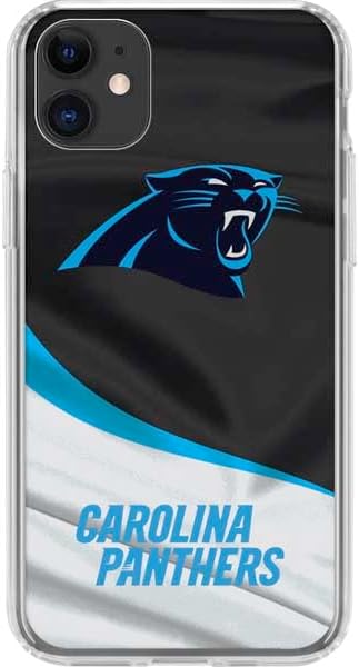 Skinit Clear Phone Case Compatible with iPhone 11 - Officially Licensed NFL Carolina Panthers Design