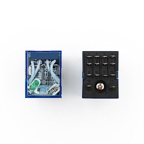 Relé electromagnético MY4NJ de 24V DC mini interruptor de 14 pines 4DPDT con base PYF14A 6