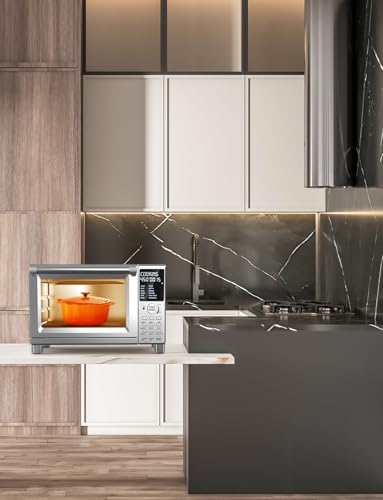 Nuwave Bravo XL Pro Air Fryer Toaster Oven, Improved 100% Super Convection, Quicker & Crispier Results, 100 Presets, Multi-Layer Even Cooking, 50-500F, Smart Probe, PFAS Free, 30QT, Stainless Steel - Image 3