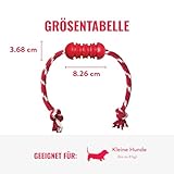 KONG Dental mit Seil - Für die Zahnpflege von Hunden - Befüllbares Kauspielzeug - Reinigt Zähne und Zahnfleisch - Für Kleine Hunde