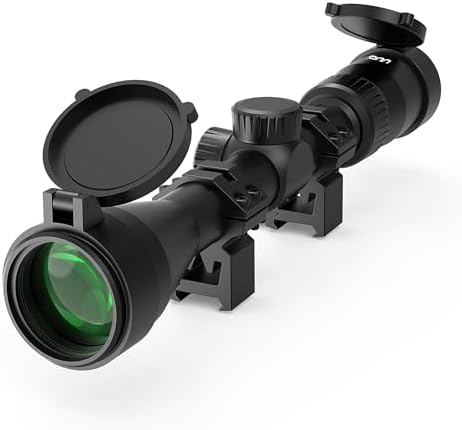 UUQ VibeShield 3-9X40 Rifle Scope with BDC Reticle - Shockproof SFP Optics for Hunting and Airsoft, Fit Large Caliber & High Recoil Guns, FMC Green Lens, 1-Inch Tube, Includes 20mm Mounts