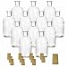 Produktbild gouveo 12er Set Glasflaschen 250 ml Apotheker mit Korken - Runde Flasche zum Befüllen - Leere Apothekerflasche für Likör, Öl, Essig (AFRT250SK)