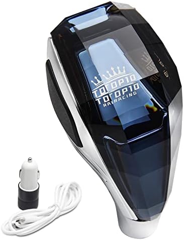 Top10 Racing Universal R Shape Crystal Cut Series Car Gear Shift Knob Touch Activated Multi-Color LED Light JDM for Most Manual or Automatic Without Lock Button Vehicles Shifter Knob