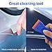 4 Pcs Plastic Razor Blade Scraper and 100 Pcs Blades, Remove Label Decal Tool， Forwithout Scratches Plastic Razor Blade Scraper, Adhesive Remover for Stickers, Gaskets and Paints on Window Car Glass