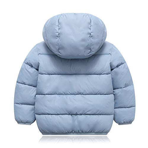 Image of Happy Cherry Boys Girls Winter Thick Jacket Warm Fleece Fur Lining Zipper Hooded Windproof Coat Outwear for 1-7 Years