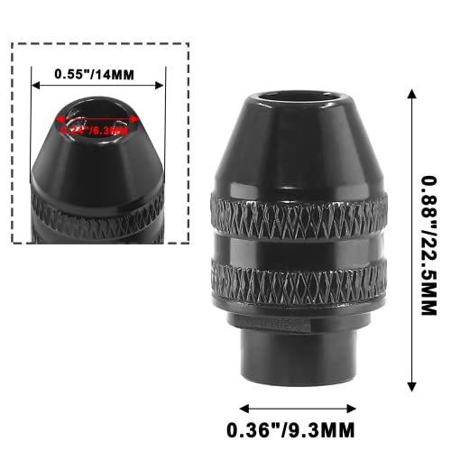 Cionyce 1 Pack Keyless Quick Change Chuck Replacement 1/4 for 4486 Rotary Tools