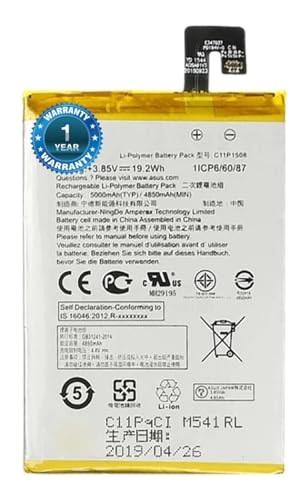 Image of Original C11P1508 Batery for Asus Zenfone max 5000Z C550KL ZC550KL Z010AD Z010DD Z010D Z010DA (5000mAh) Battery with 1 Year Warranty*** (CAR253)