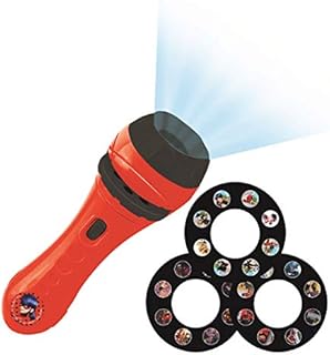 LEXIBOOK LTC050PA, Paw Patrol torch light and projector with 3 discs, 24 images, create your own stories, White