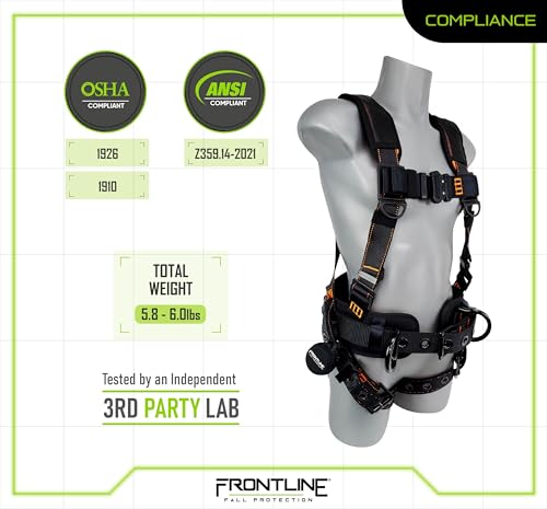 Image of FRONTLINE FALL PROTECTION Harnesses + D-Ring+ Multiple Styles + OSHA and ANSI compliant