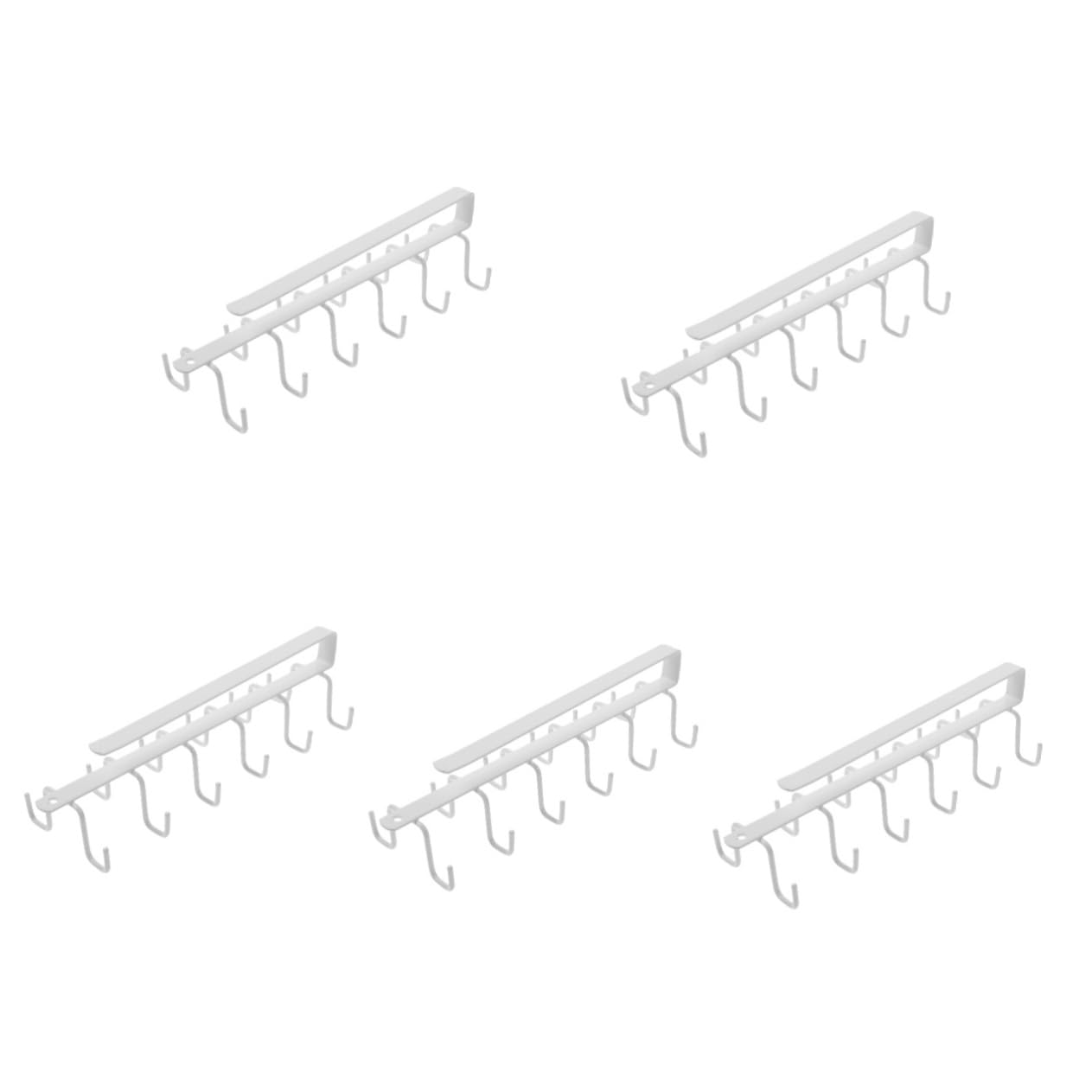 PRETYZOOM 5 Ganci Per Tazze Organizer in Ferro Per Tazze Sottopensile Da Parete Per Cucina