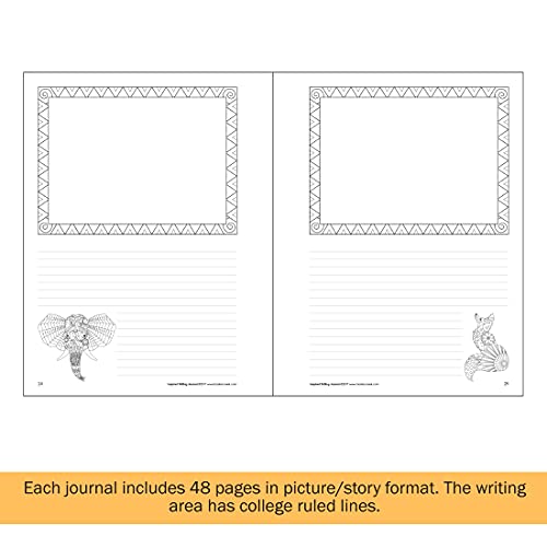 Barker Creek Inspired Writing Journals, 10-Pack, Inspire Creativity with These Versatile Journals, Picture-Story Format, College Rule, 64 Pages, Includes 10 Journals, 2 Each of 5 Cover Designs (3514) by BARKER CREEK - Image 5