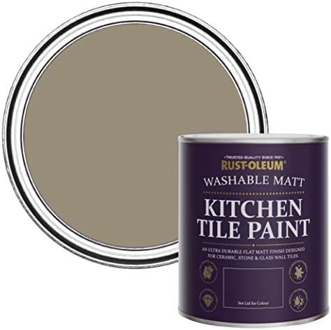 Rust-Oleum White water resistant Kitchen Tile Paint in Matt Finish - Chalk White 750ml