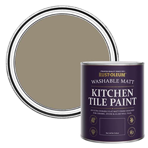 Rust-Oleum Light Brown water resistant Kitchen Tile Paint in Matt Finish - Café Luxe 750ml