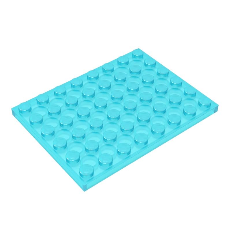 3036 Foundation Plate Plate 6x8 10 Pieces GDS-524 Compatible with Lego Building Blocks Color:Trans Light Blue