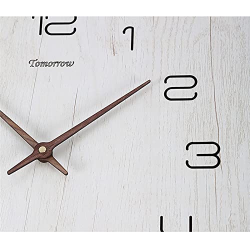 Horloge murale rectangulaire de salon design moderne et silencieuse