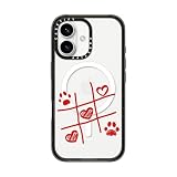 CASETiFY インパクトiPhone 16 ケース [MagSafe対応/薄型 軽量/耐衝撃] - Tic Tac Paw - クリア ブラック