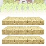 GOEDCH 100 Stück Steinwolle Anzucht: Steinwolle Würfel, Steinwolle Anzuchtmatte, Plugs Erde Sämlingsblock, Hydroponic Sämling, Steinwolle Blatt Anzucht für Stecklinge, Vermehrung, Kräftiges Wachstum