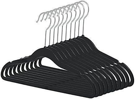 Only Hangers® Plastic Spacemaker Petite Size Suit Hangers, Black, Set of 20
