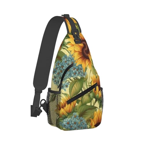Bolso cruzado Sunflowers para hombre y mujer miniatura 2