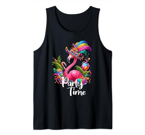 Flamant rose fête le week-end carnaval vacances exotique Débardeur