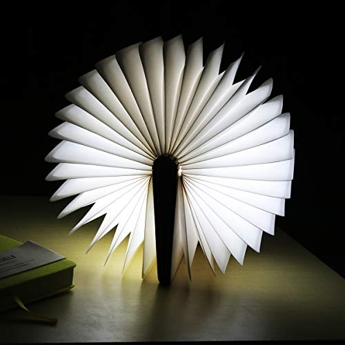 Lámpara de libro LED 8 colores con usb luz nocturna regulable de papel 5