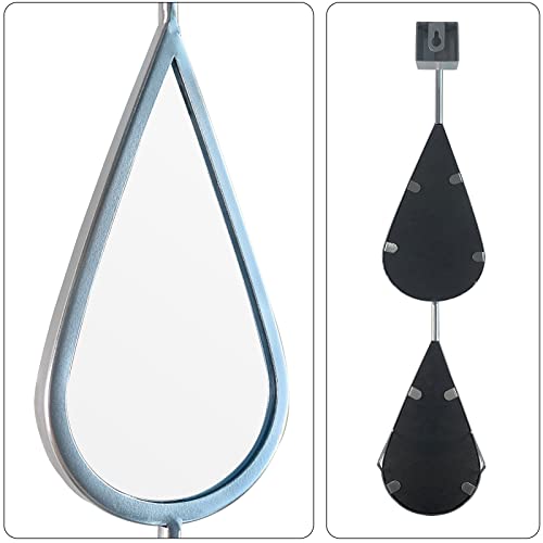 Baodanfu Wall Mirror Decorative Mirrors Mounted Decor Tear Drop Shape Silver For Bedroom Living Room Entryway Bathroom Vanity,5-Pack #TOP2