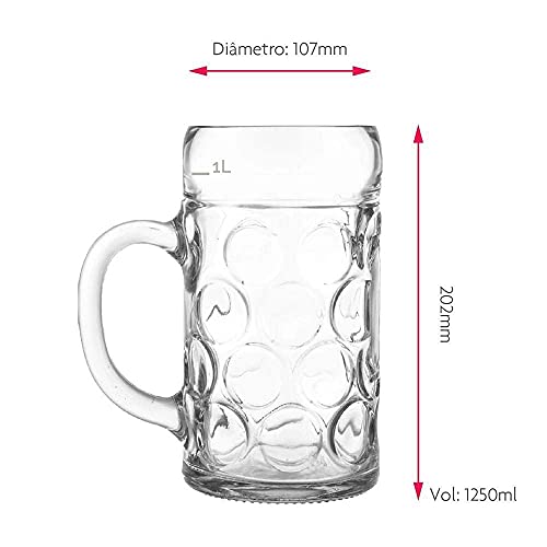 Caneca para Chopp Eisenbahn de Vidro 1 Litro