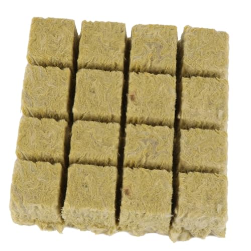 HOUDERCO 16個 岩培養板 水耕栽培用スタートプラグ 耐久性と栄養含有 軽量で持ち運び便利 均一な苗の育成に