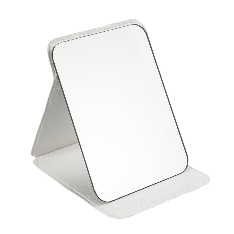 Makeup Mirror Compact Portable Pocket Mirror for Women Girls (white, Small)-image-49
