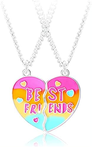 SYOSI Heart BFF Necklace, Friendship Necklaces Best Friends Forever Mermaid Tail Pendant Friendship Gifts for Girls Women, Style B