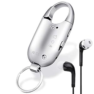 Sleutelhanger digitaal dicteerapparaat, spraakgeactiveerde audiorecorder met afspelen, audiorecorder voor lezingen…