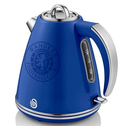 Swan Rangers 1.5 Litre Retro Jug Kettle, Blue, 360 Degree Rotational Base, Stainless Steel, SK19020RANN