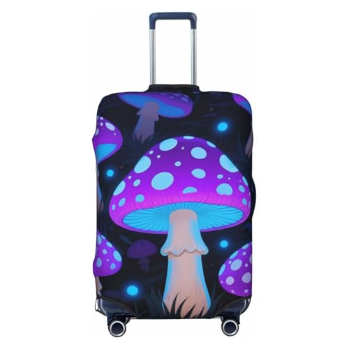 Night Mushrooms Purple Elastic Luggage Cover Elastic Suitcase Cover Protector Anti Scratch Covers For 22-24 Inch Luggages M