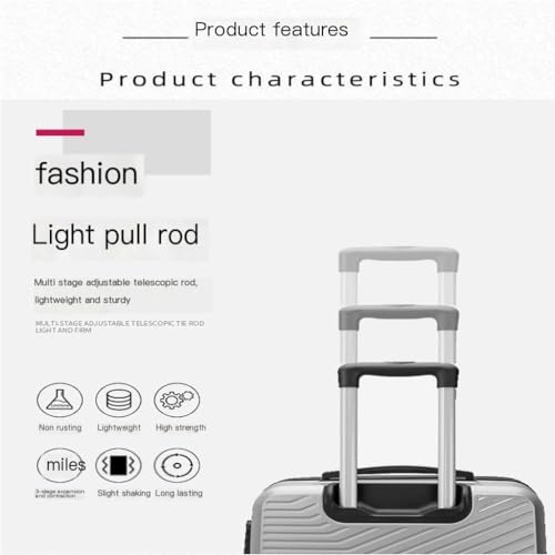Suitcase Password Suitcase 20-inch PC Zipper Trolley Suitcase Men's And Women's Universal Wheel Boarding Suitcase Suitcase Tags(Black)4