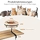 Iptienda Katzenbett für Schreibtisch,Katzenbett 360°Drehung,Katzenkorb Katzenkissen verstellbare Höhe,Hängematte Katze Hält Kätzchen Katze nah und Arbeitsbereich Klarer Tisch Katzen Fensterliege-Gelb