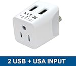 Ceptics 2 USB Australia Travel Adapter 4 in 1 Power Plug (Type I) - Universal Socket