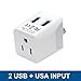 Ceptics New Zealand, Australia, Sydney Travel Adapter Power Plug (Type I) - Dual USB + 1 USA Input Socket - Perfect for Travelling Vacation Charging Cell Phones, Laptops, Tablets & More GP4-16