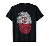 Polen Flagge Geschenk Fingerabdruck T-Shirt