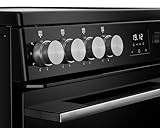 Belling 60cm wide Double Oven BEL FSA VISION 60E Electric Cooker with Ceramic Hob - Black/Silver Steel - A Rated - Image 8