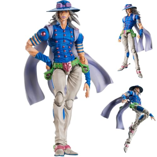 Gooyeh Gyro · Zeppeli Figure -16 cm Gyro · Zeppeli Anime Action Figure mobile et remplaçable Accessoires Modèle PVC Sculpture Décoration de bureau