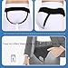 Hernia Belts for Men, Adjustable Inguinal Hernia Belt (Left or Right), 2 Removable Compression Pads, Everyday Wear During Post-Surgery Recovery (Black, Large)(Medium)