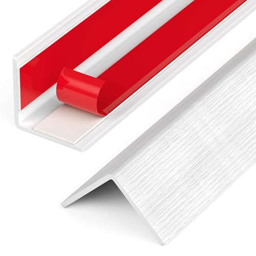 Image of Corner Protectors,2PC Self Adhesive Corner Protectors for Walls, 16In x 1.57in Easy to Install Edge Guard Strip for Drywall,Garage Door,Baseboard, White