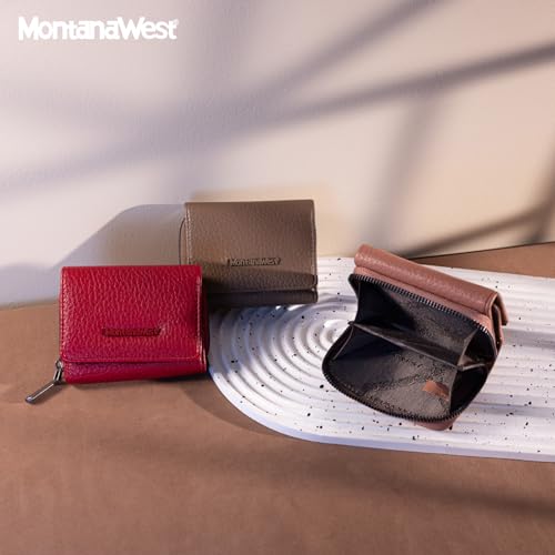 Image of Montana West Women's Wallet Trifold Small Wallets Ladies RFID Blocking Wallet with Zipper Coin Pocket