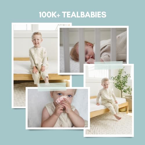 Image of Tealbee Dreamsuit Toddler Sleep Sack with Feet - Walker Sleep Bag with Legs, Rayon made from Bamboo, All Season 1.2 TOG, 2-Way Zipper, 3T-4T - Moons&Stars