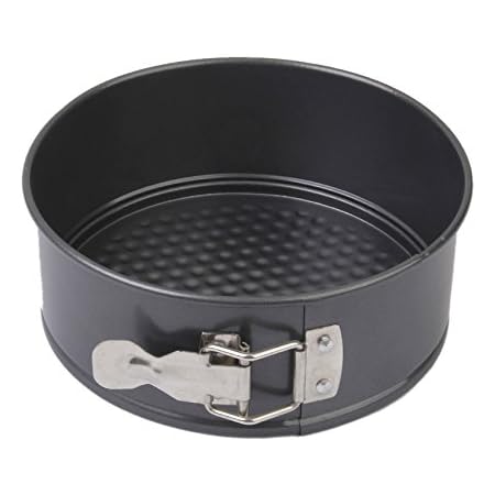 Gabkey 8 inch Circular Springform Interlocking and Leak- Proof Seal Carbon Baking C AKE Pan